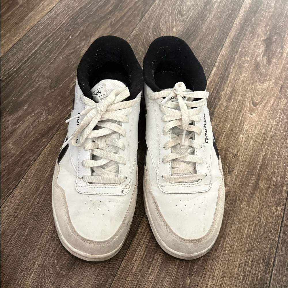 Reebok Men's White and Black Sneakers